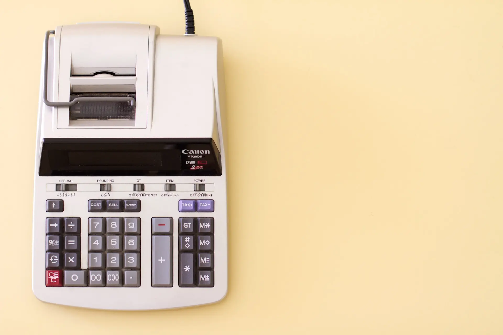 Calculator on a desk